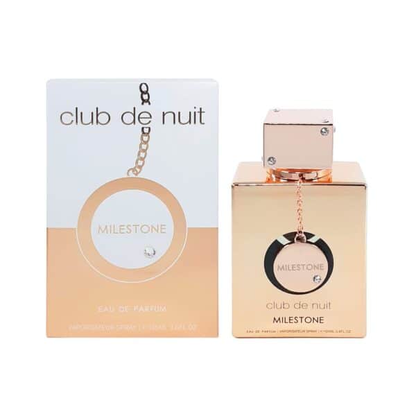 Elegant perfume bottle and box for Armaf Club de Nuit Milestone EDP 105 ml.