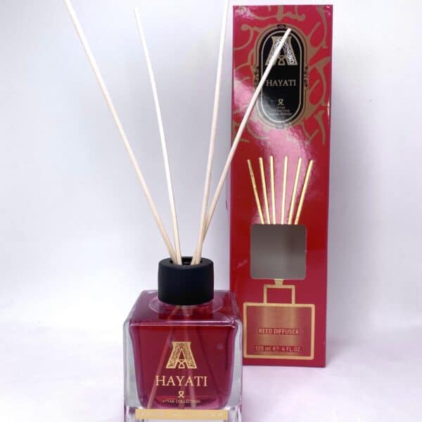 Hayati EDP reed diffuser for aromatic home fragrances.