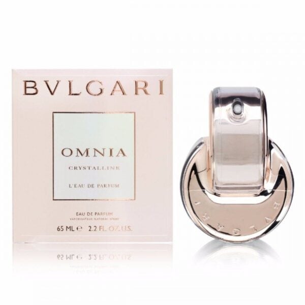Elegant Bvlgari Omnia Crystalline perfume bottle and box for women.