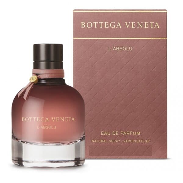 Elegant Bottega Veneta Pour Femme L`Absolu perfume bottle and box.