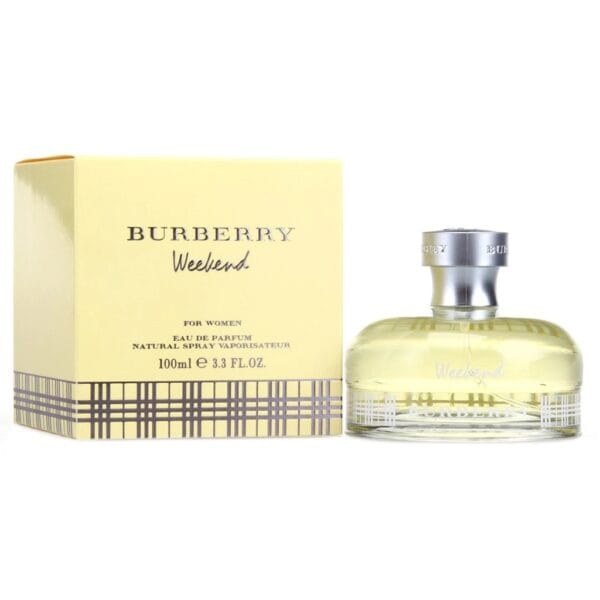 Burberry Weekend EDP perfume bottle with packaging, ideal for women.