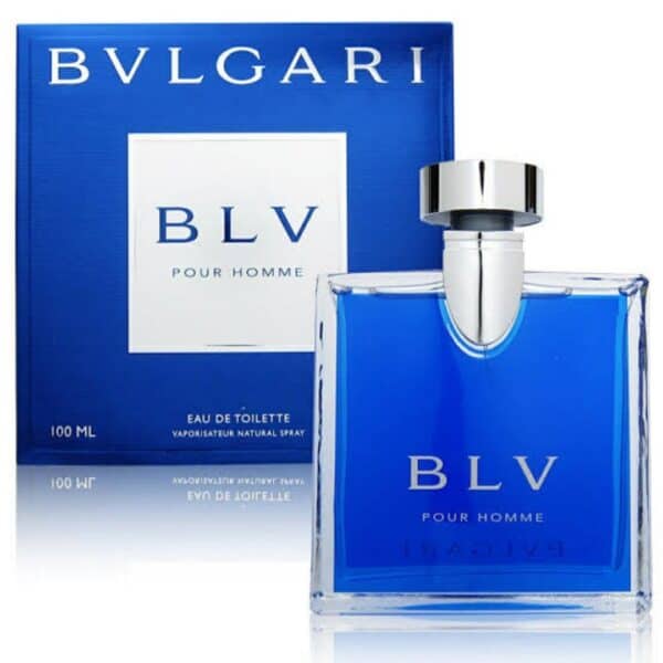 Bvlgari BVL Pour Homme Eau de Toilette 100ml bottle and box, masculine fragrance for men.