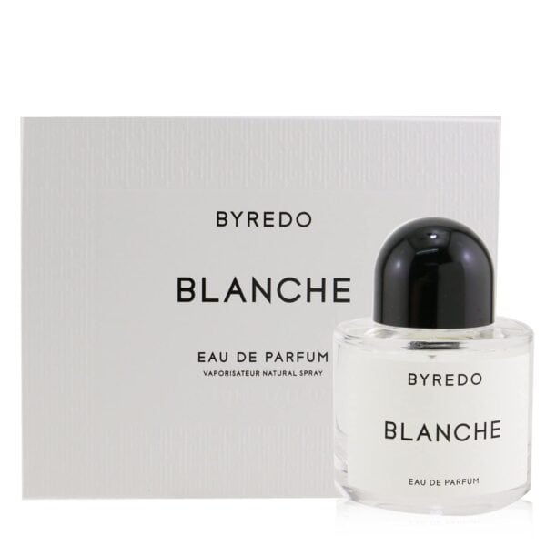 Byredo Blanche EDP 100ml perfume bottle with minimalist design.
