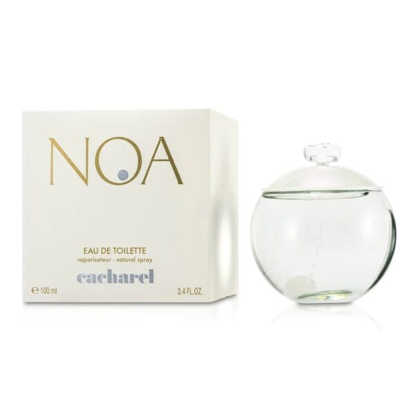 Elegant Cacharel Noa perfume bottle and box for women.
