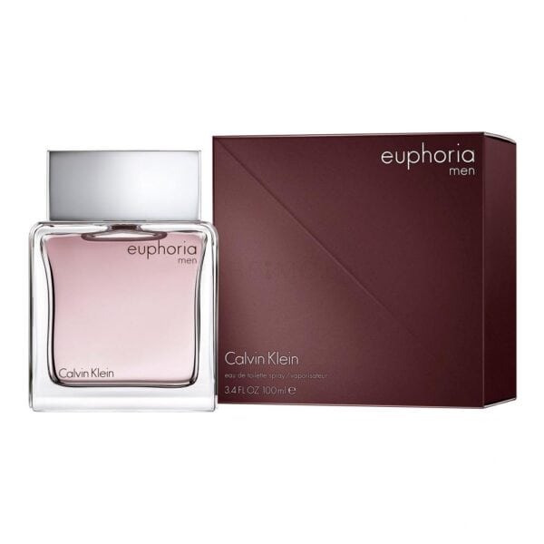 Calvin Klein Euphoria Men perfume bottle and box, fragrance for men.
