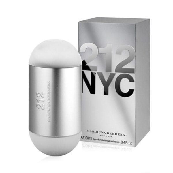 Carolina Herrera 212 EDT perfume bottle with packaging, 100ml, stylish design.