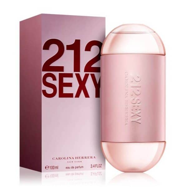 Carolina Herrera 212 Sexy EDP 100ml perfume with stylish pink bottle.