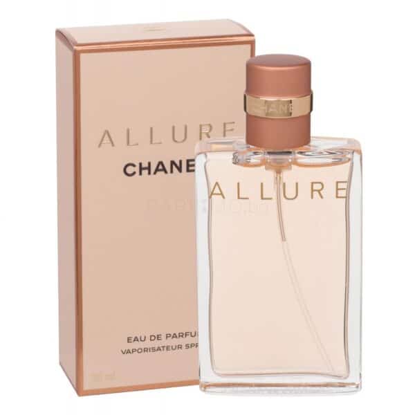 Chanel Allure EDP 100ml perfume bottle with pink cap, elegant packaging, for women.
