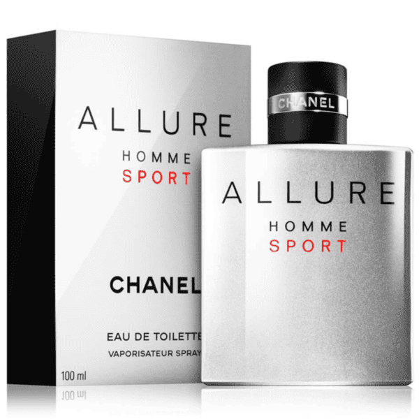 Chanel Allure Homme Sport fragrance bottle with packaging, 100ml size.