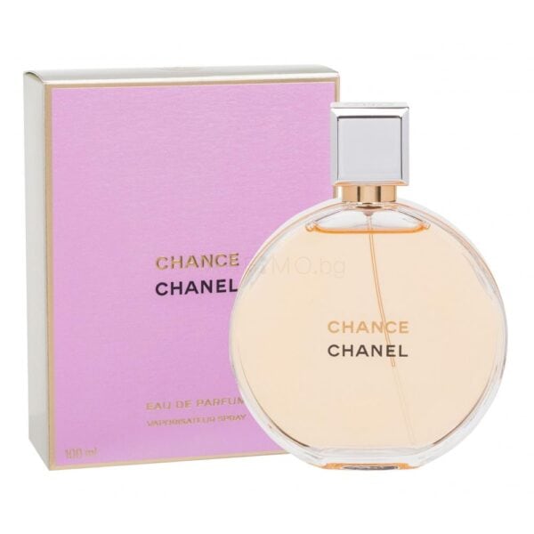 Chanel Chance EDP 100ml perfume bottle with pink packaging.