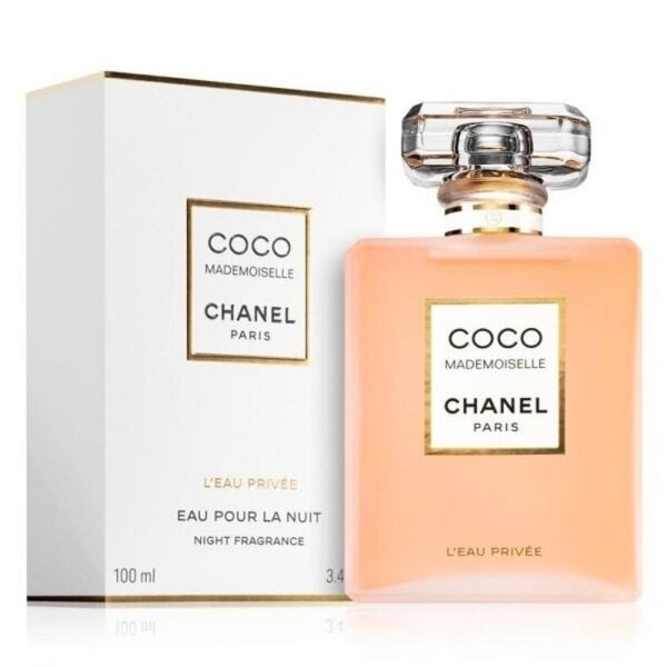 Chanel Coco Mademoiselle L'eau Privée EDP 100ml perfume bottle with packaging.