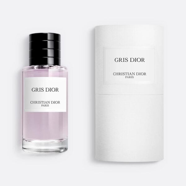 Gris Dior perfume bottle with packaging, elegant and luxurious scent.