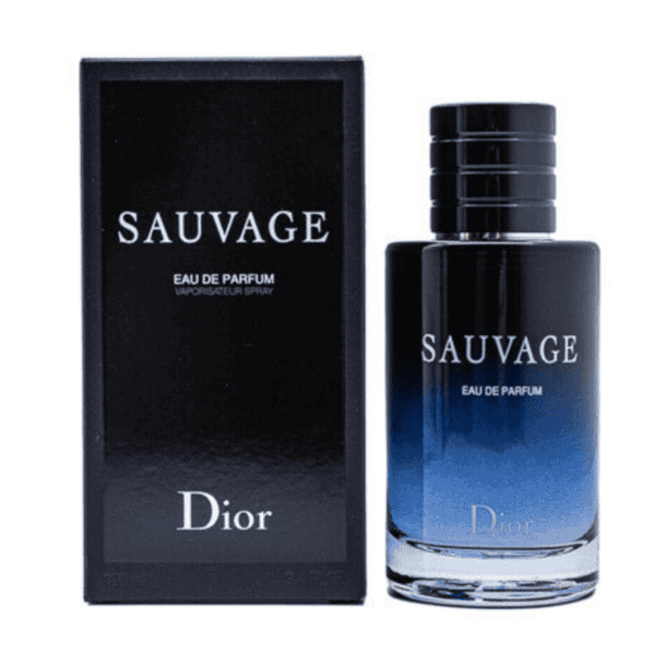 Dior Sauvage Eau de Parfum 100ml bottle with packaging, masculine fragrance.