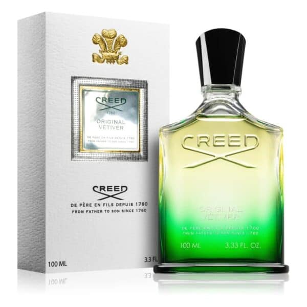 Creed Original Vetiver EDP 100ml fragrance bottle with elegant packaging.