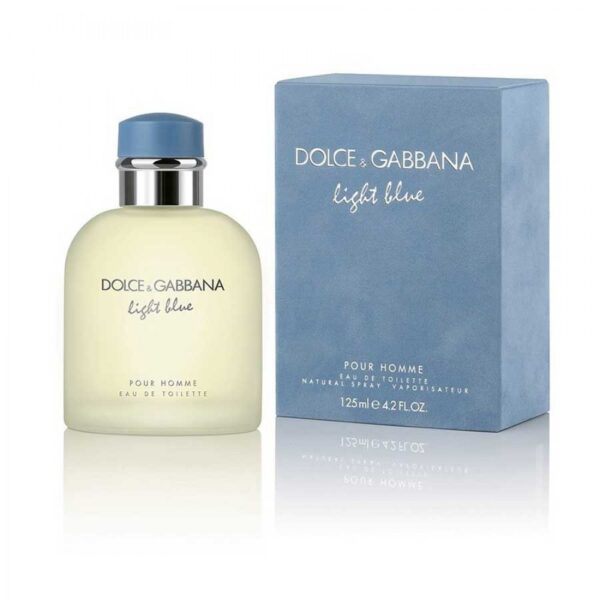 Dolce & Gabbana Light Blue perfume bottle with packaging, 125ml, for men.