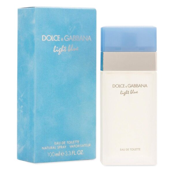 Elegant Dolce & Gabbana Light Blue perfume bottle with packaging.
