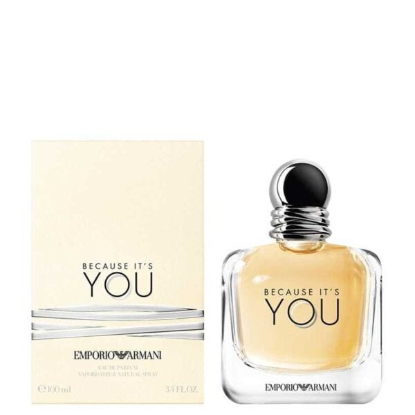 Armani Because It's You EDP perfume bottle with packaging, 100ml, for women.
