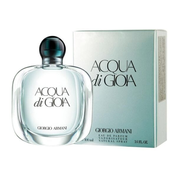 Acqua di Gioia Giorgio Armani perfume bottle with packaging box.