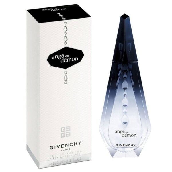 Elegant Givenchy Ange Ou Demon perfume bottle with matching box, 100ml size.