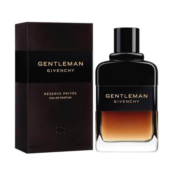 Elegant bottle of Givenchy Gentleman Reserve Privée EDP 100ml fragrance.