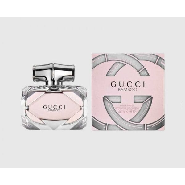 Gucci Bamboo EDP 75ml perfume bottle and box, luxury fragrance for women.