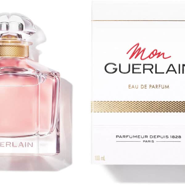 Guerlain Mon Guerlain Eau de Parfum 100ml with elegant bottle and packaging.