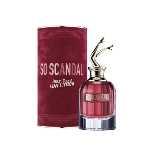Jean Paul Gaultier So Scandal EDP 80ml perfume with pink liquid and unique metallic cap.