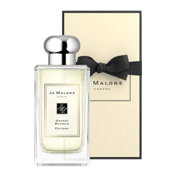 Elegant Jo Malone Orange Blossom Cologne bottle with packaging.