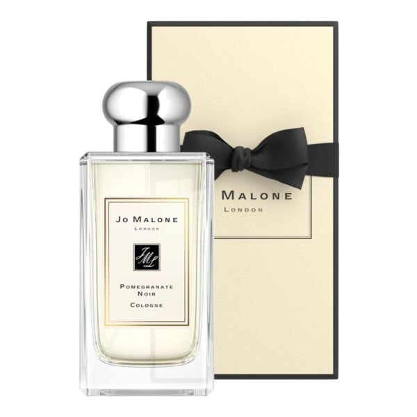 Elegant Jo Malone Pomegranate Noir perfume bottle with gift box, luxurious fragrance for women and m.