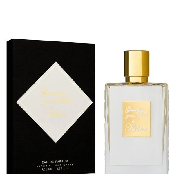 Kilian Good Girl Gone Bad EDP perfume bottle with gold cap and packaging.