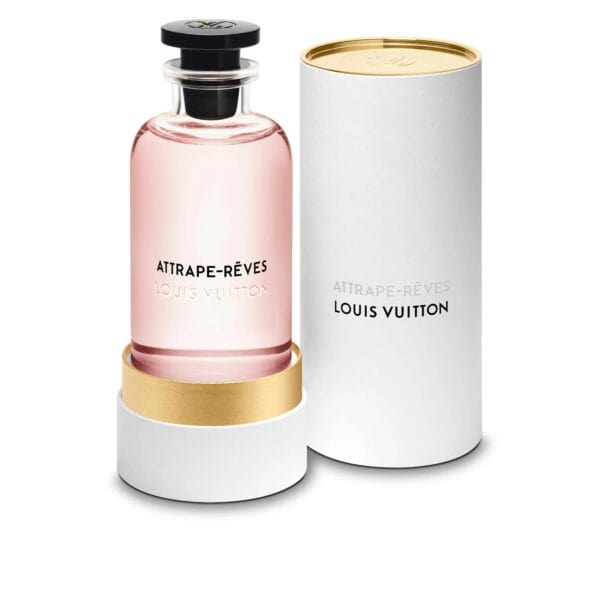 Elegant Louis Vuitton Attrape-Reves perfume bottle with packaging.