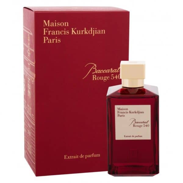 Luxurious Baccarat Rouge 540 Extrait de Parfum by Maison Francis Kurkdjian in 200ml bottle.