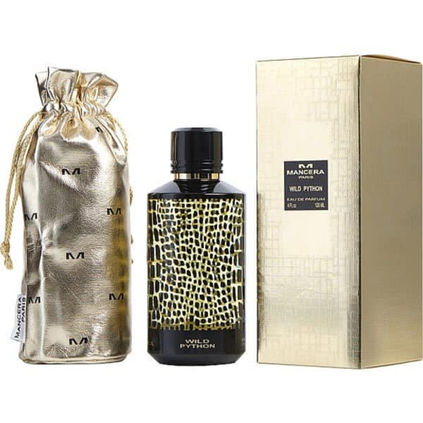 Mancera Wild Python EDP 120ml with elegant packaging and gold accents.
