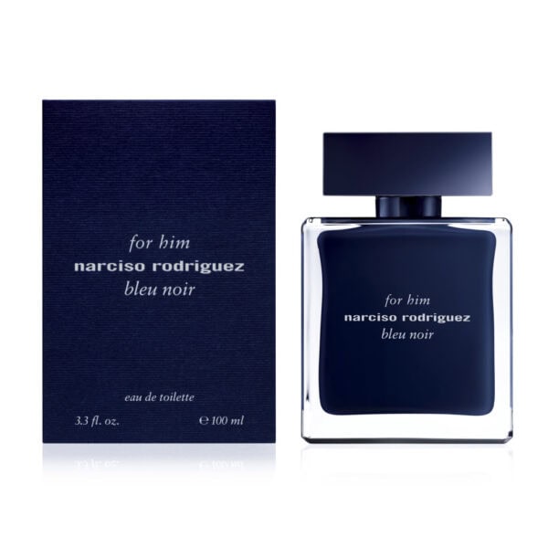 Narciso Rodriguez Blue Noir perfume bottle and box, 100ml, for men.