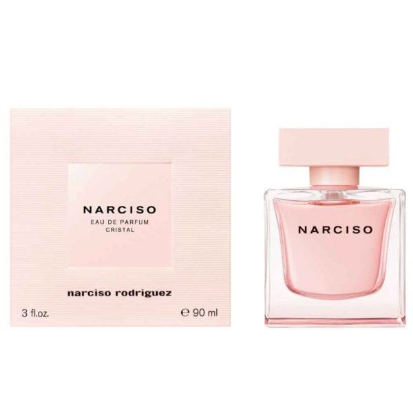 Narciso Rodriguez Cristal EDP 90ml perfume bottle and box for women.