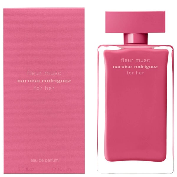 Narciso Rodriguez Fleur Musc for Her EDP 100ml perfume bottle in pink.