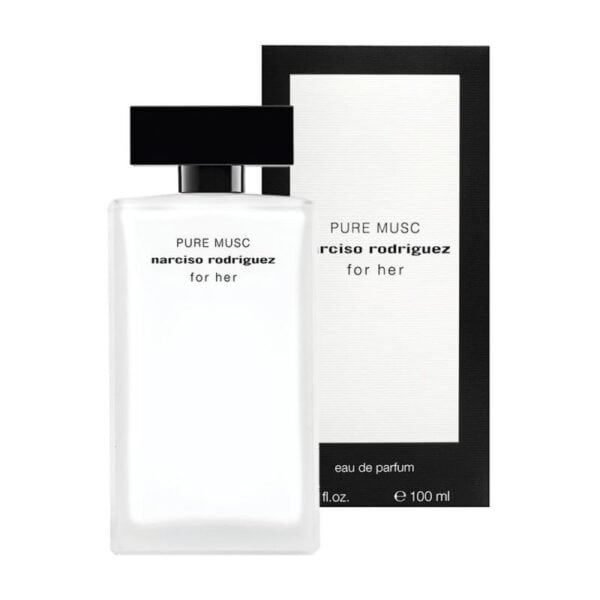 Pure Musk Narciso Rodriguez perfume bottle with packaging.