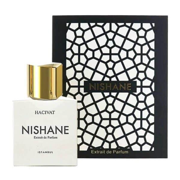 Extrait de Parfum Nishane Hacivat in elegant packaging, perfect for luxury fragrance lovers.