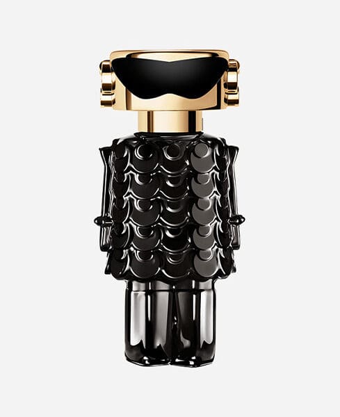 Paco Rabanne Fame Parfum Night bottle with black and gold design, 80ml.