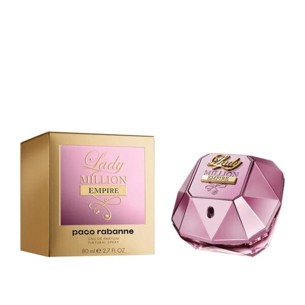 Elegant Lady Million Empire perfume bottle and packaging for women.