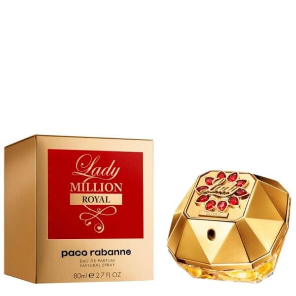 Lady Million Royal EDP perfume bottle and box.