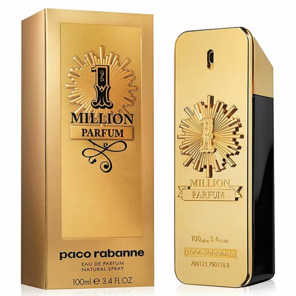Paco Rabanne 1 Million Parfum EDP 100ml with gold packaging.