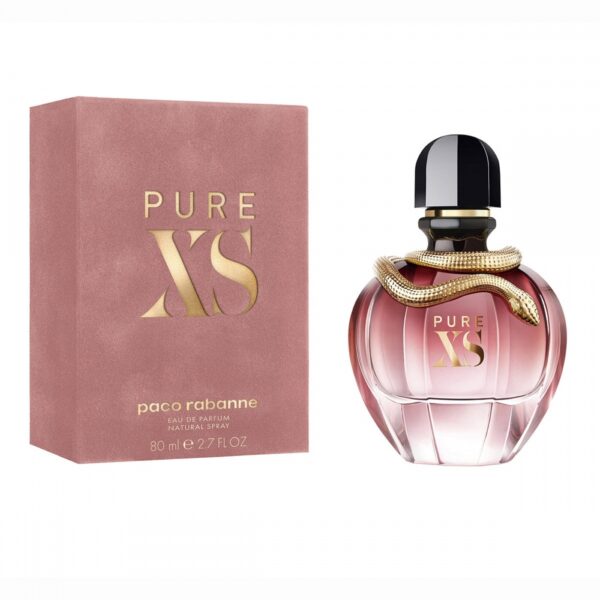 Elegant Paco Rabanne Pure XS EDP 80ml fragrance with snake detail.