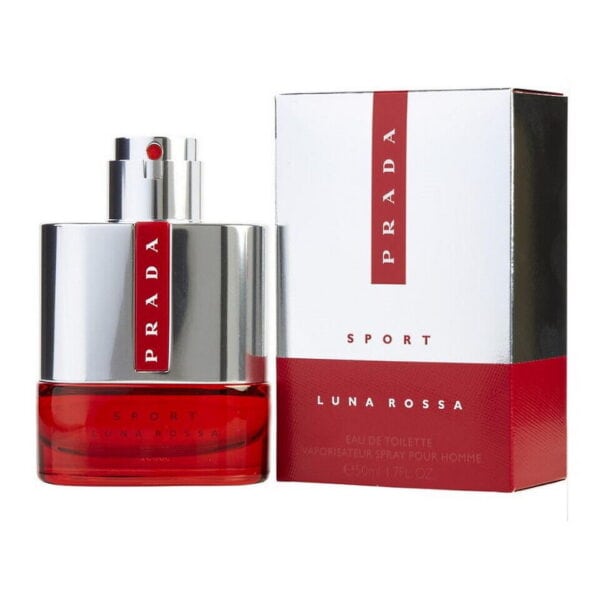 Prada Luna Rossa Sport EDT 100 ml perfume bottle with packaging, sporty fragrance for men.