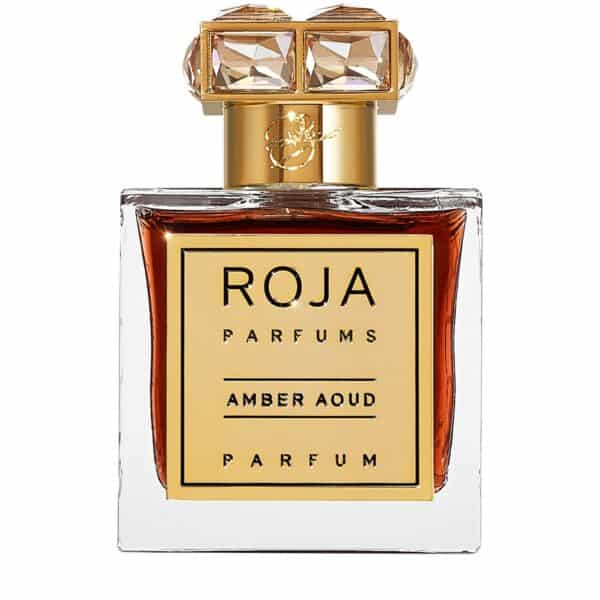 Amber Aoud perfume bottle by Roja Parfums, luxurious fragrance for women and men.