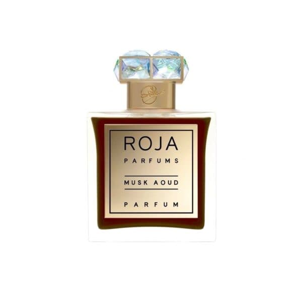 Roja Musk Aoud perfume bottle with elegant design and luxurious packaging.
