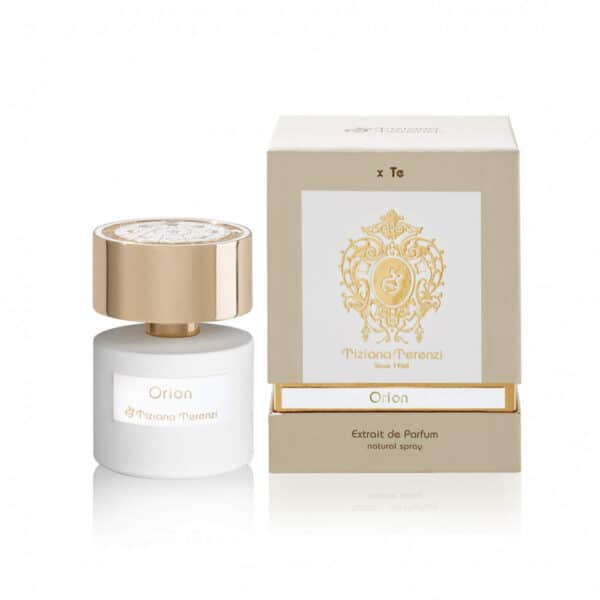 Extrait de Parfum Tiziana Terenzi Orion 100ml with elegant packaging.