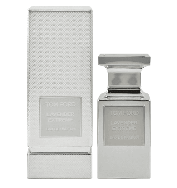 Tom Ford Lavender Extreme EDP 100ml perfume bottle with sleek silver design.