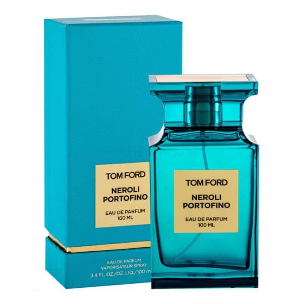 Neroli Portofino perfume by Tom Ford in a 100ml blue glass bottle.