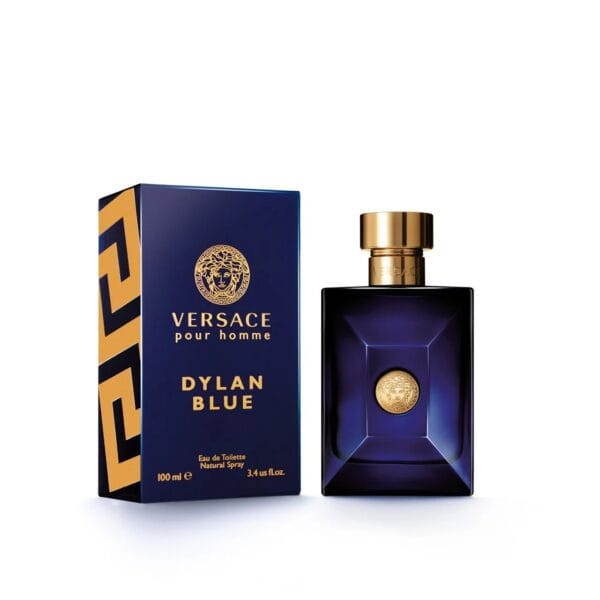 Versace Dylan Blue men's fragrance bottle and packaging.